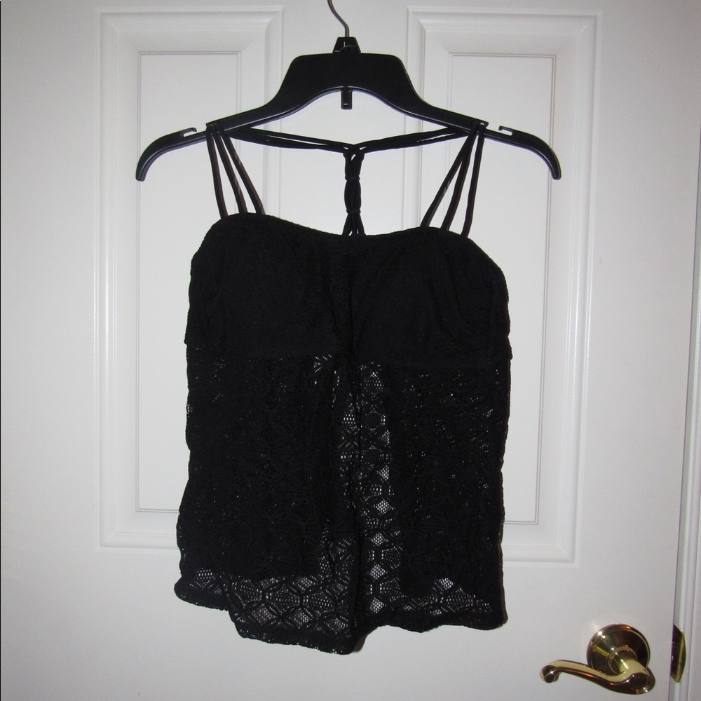 Black bathing suit top